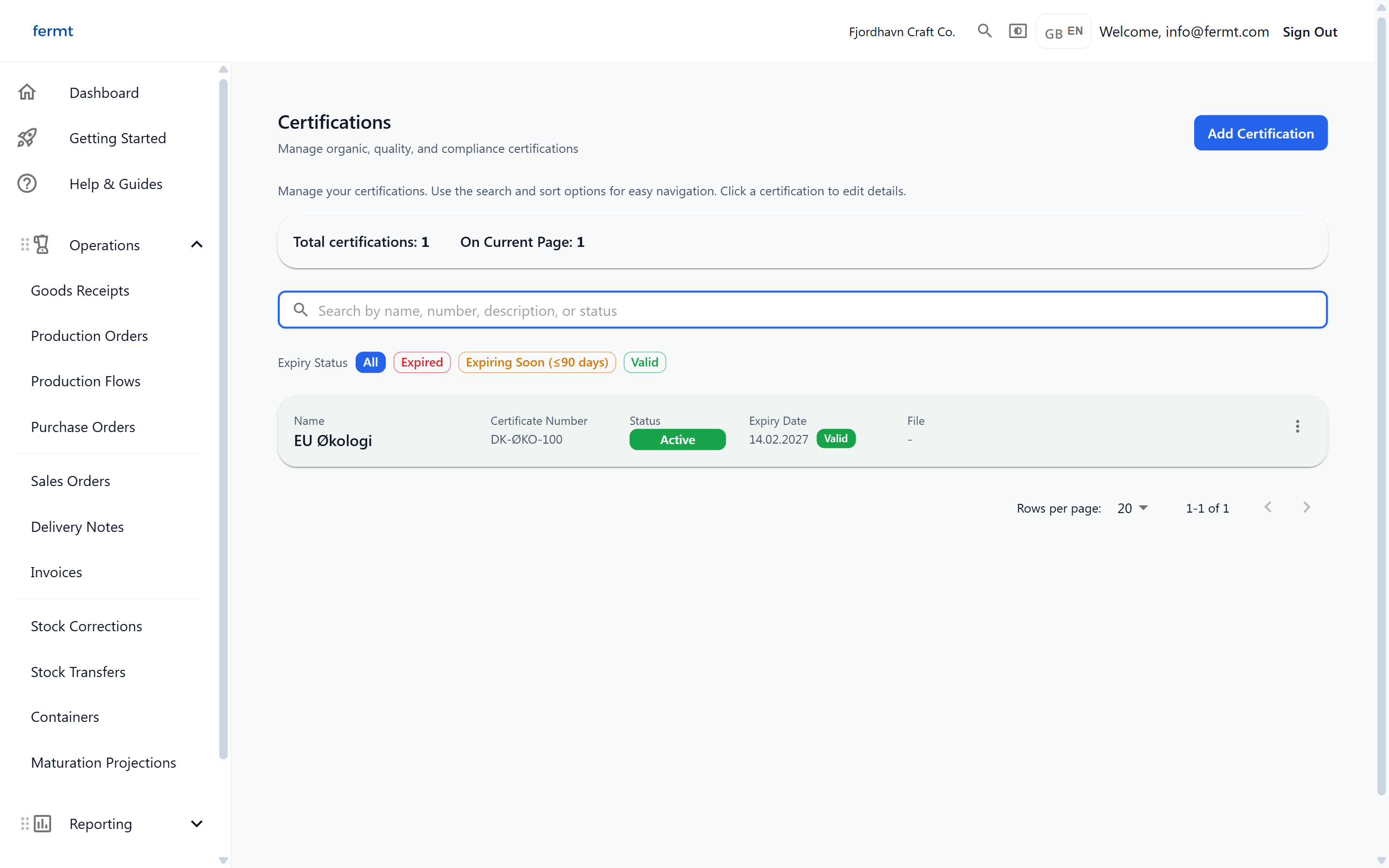 Software for organic & specialty producers